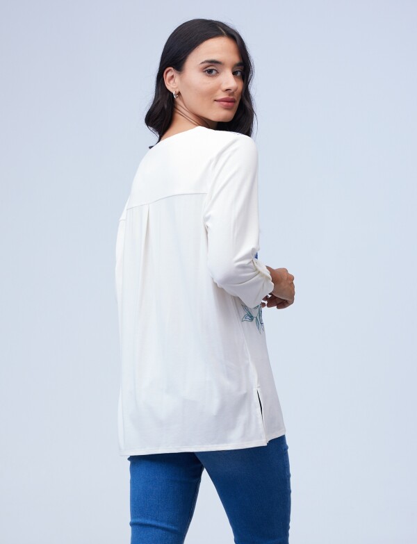 Blusa Bordada CRUDO/MULTI