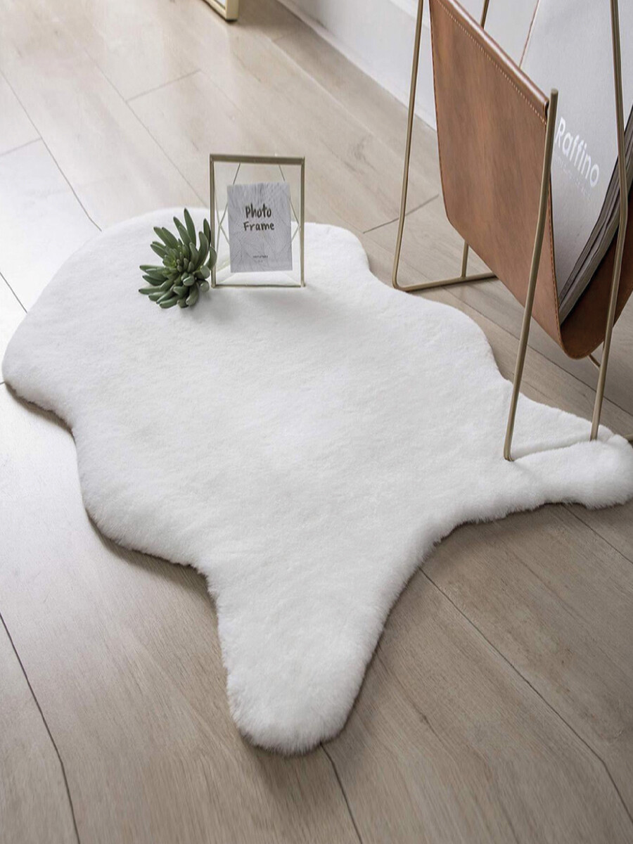 ALFOMBRA DE PELO SINTÉTICO - BLANCO 