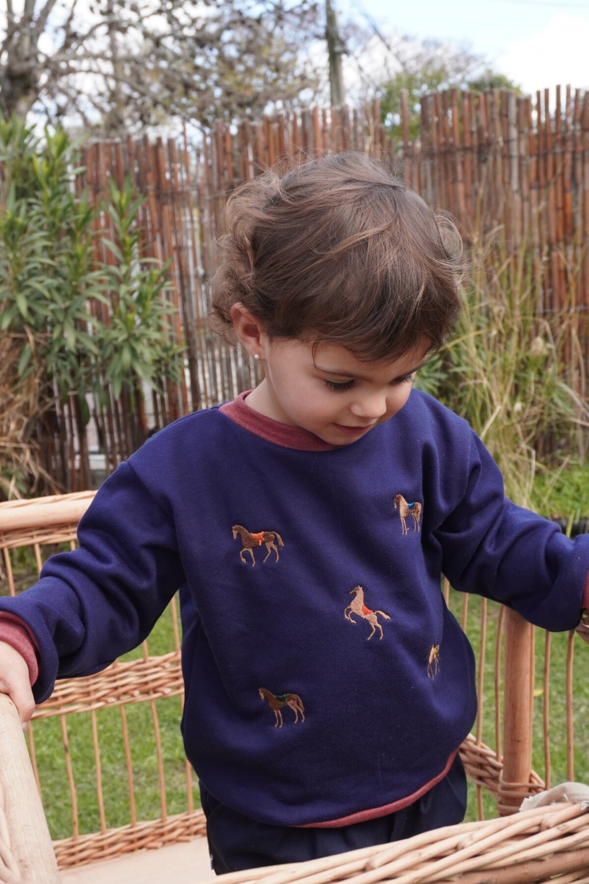 Mini Horsy Sweater Azul Marino