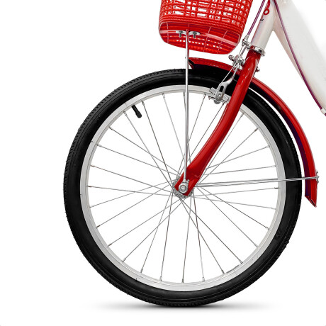 Bicicleta Plegable Paseo Rod 20 Dama Niña Accesorios Rojo