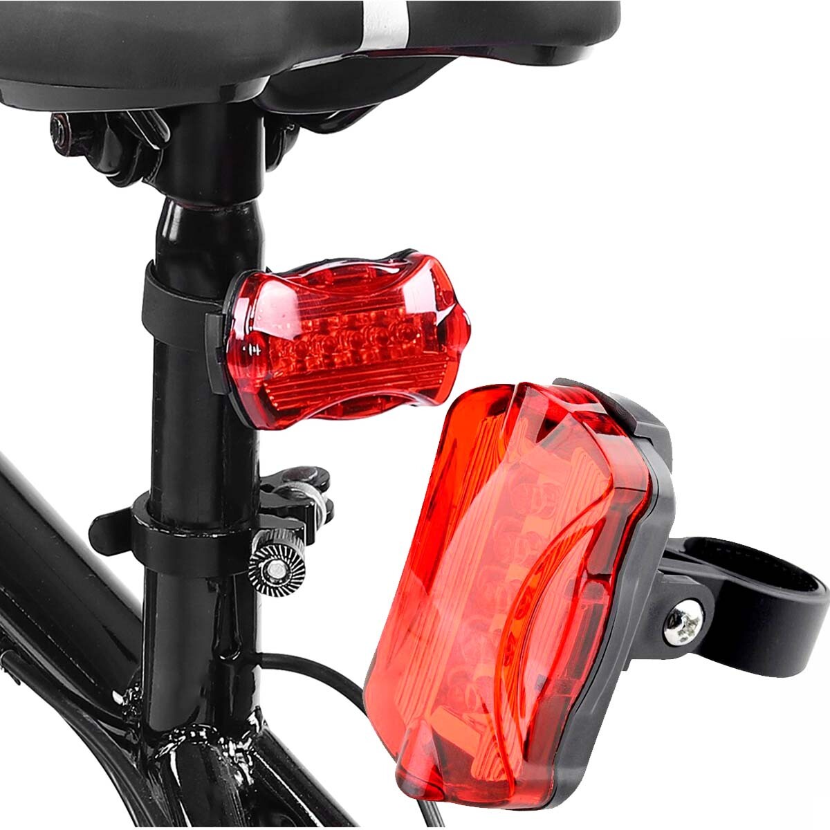Luz Farol Led Para Bicicleta Trasera 5 Led Rojo 