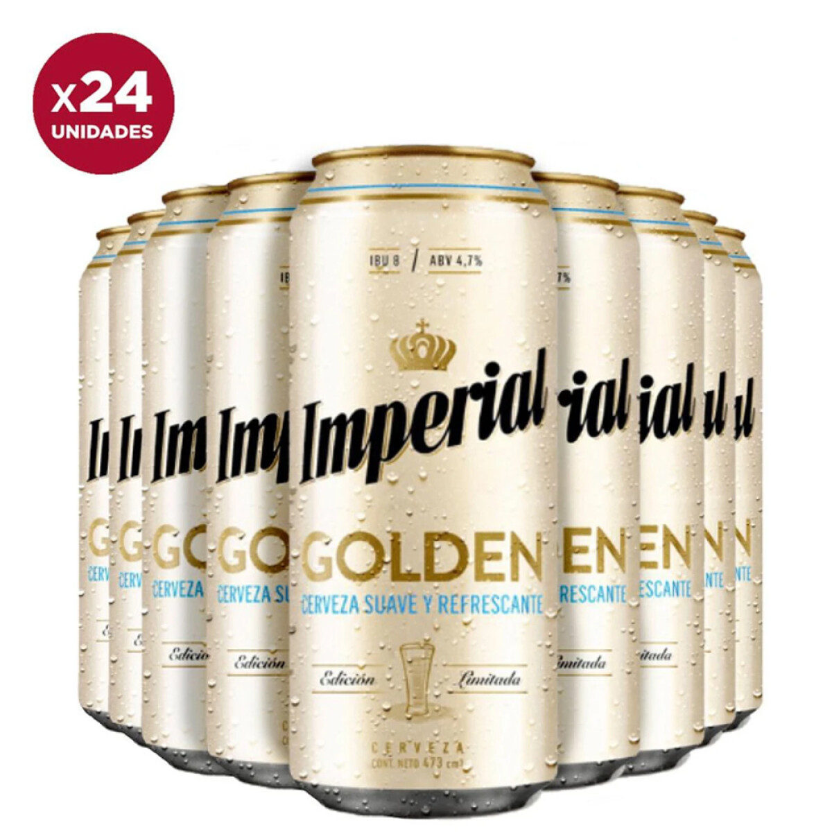 Cerveza Imperial Golden Lata 24 unidades - 473 ml 
