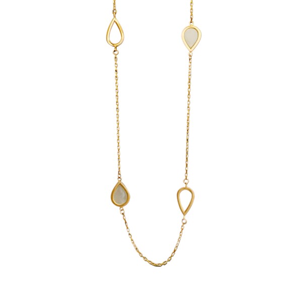 Conjunto Gota-Oro bajo-Piedra Nácar-CJ8016 conpiedra