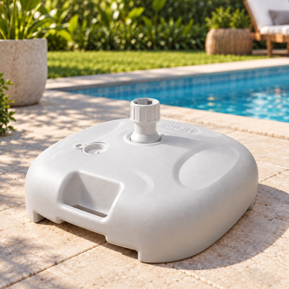 Base para sombrilla 42.5 x 43 x 14.5cm - BLANCO 