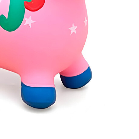Unicornio Burrito Saltarín Inflable Juguete Sonido Rosa