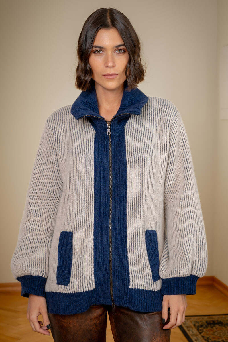 Campera roble Azul