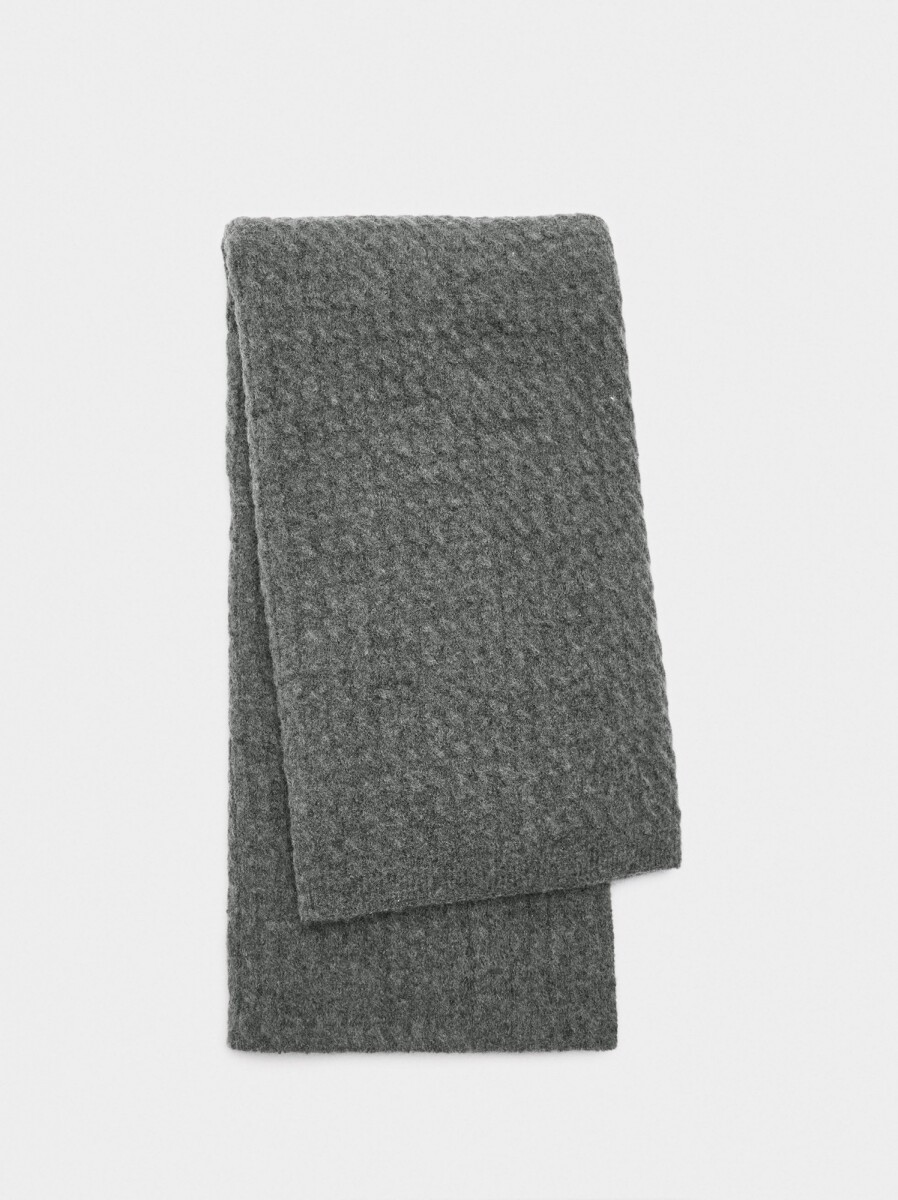 Bufanda Con Relieve - gris 