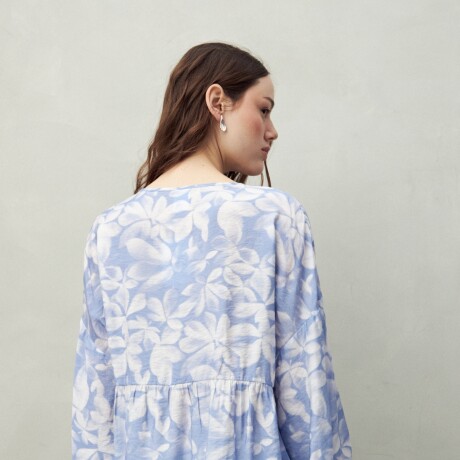 BLUSA BENNI PRINTED Azul Lavado