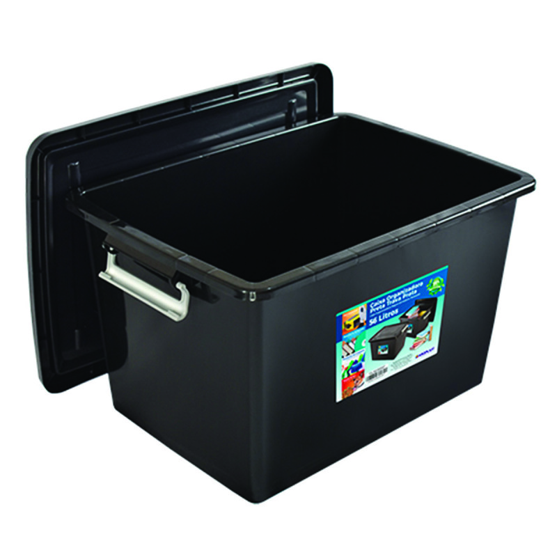Set x2 caja organizadora 56 lts NEGRO
