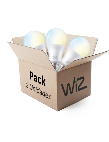 Pack 3 unidades lámparas LED WIZ Wifi Blanca cálida/fría 9W E27 Pack 3 unidades lámparas LED WIZ Wifi Blanca cálida/fría 9W E27