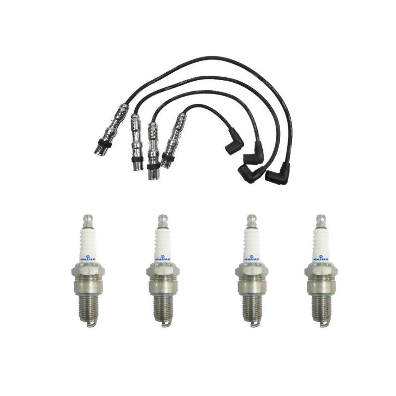 KIT DE CABLE DE BUJIAS + BUJIAS MONOPUNTO Kit De Cable De Bujias + Bujias Monopunto