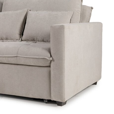 Sofá Cama Carmín - Tela Microfibra 12074 (Gris)