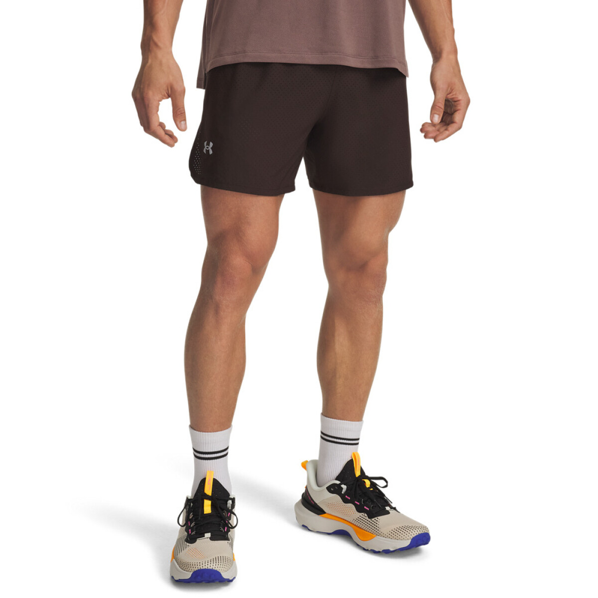 UA TRAIL RUN LAUNCH SHORTS-BRN - BRN-246 