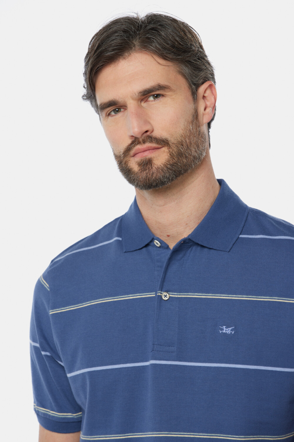 POLO JERSEY RAYADA Azul