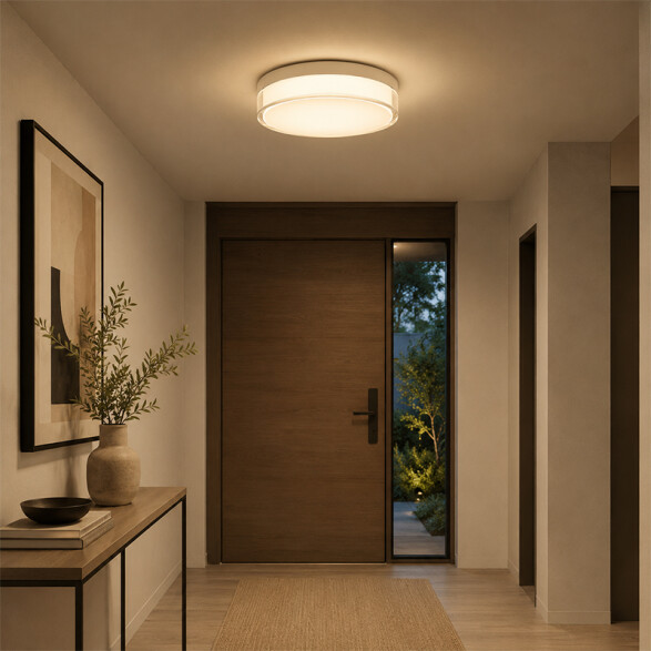 Plafón LED redondo negro 24W cálido Ø280mm dimerizable VK0016