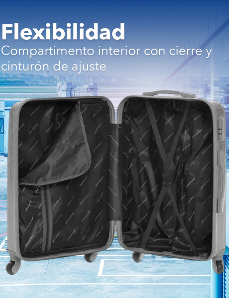 Set de 3 valijas de viaje rígidas Arye con ruedas Negro