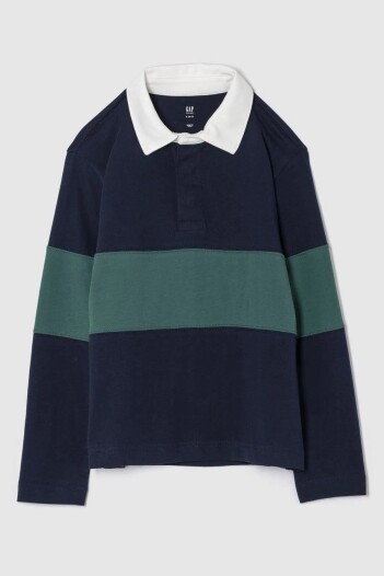 Remera Polo Manga Larga Niño Tapestry Navy