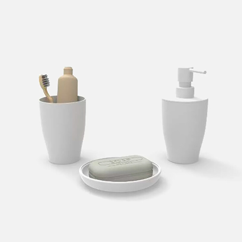 Set de baño 3 piezas Pure BLANCO