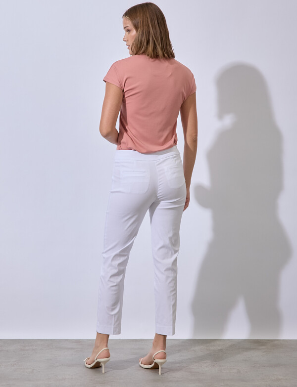 Pantalon Recto Modelador BLANCO