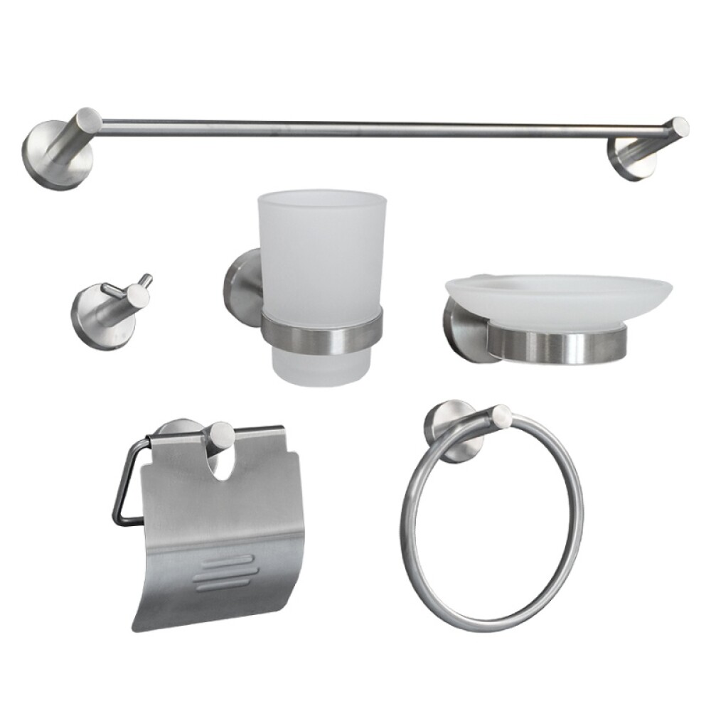 KIT ACCESORIOS CANDIA CROMO 6 PZS. Kit Accesorios Candia Cromo 6 Pzs.