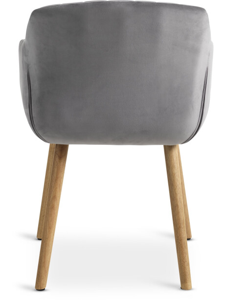 Silla de comedor ADSLEV terciopelo gris/nat Silla de comedor ADSLEV terciopelo gris/nat