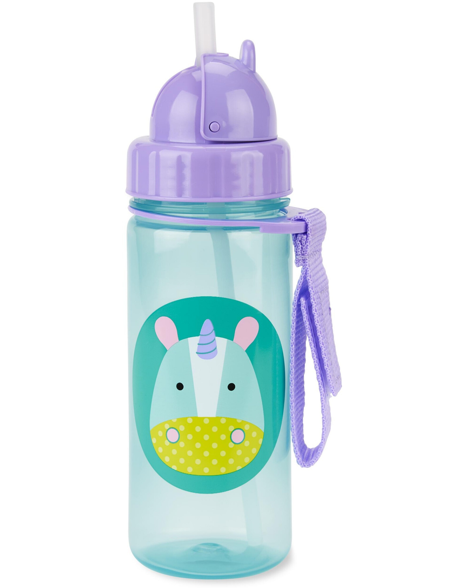 Botella con sorbito, diseño unicornio Botella con sorbito, diseño unicornio