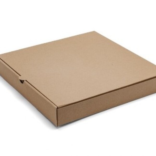 CAJA DE CARTON MARRON PARA PIZZA 32X32x4.5 CM. MARRON