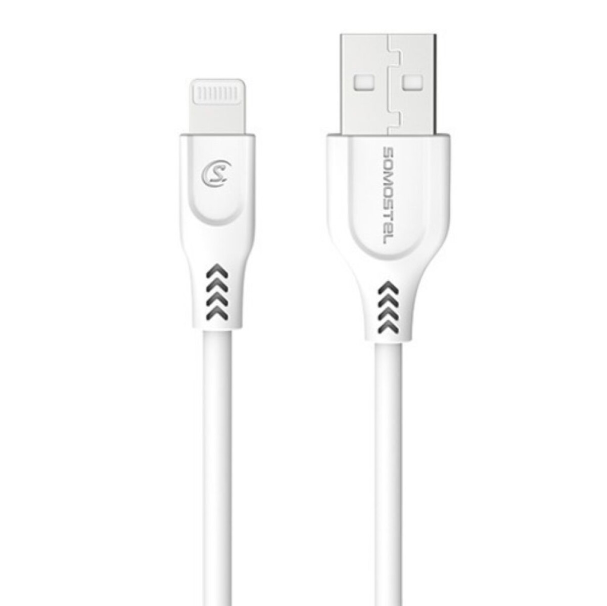 CABLE USB LIGHTNING 1.2M SOMOSTEL - Blanco 