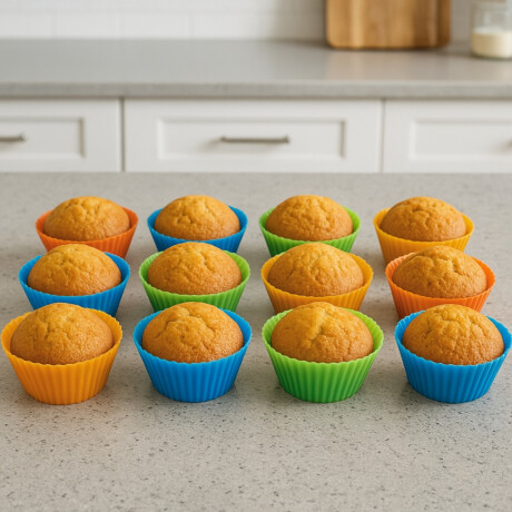 Moldes para muffins silicona x12 7x5cm Moldes para muffins silicona x12 7x5cm