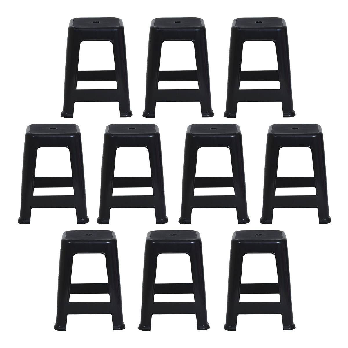 Set x10 Banquetas Bela Vista - NEGRO 