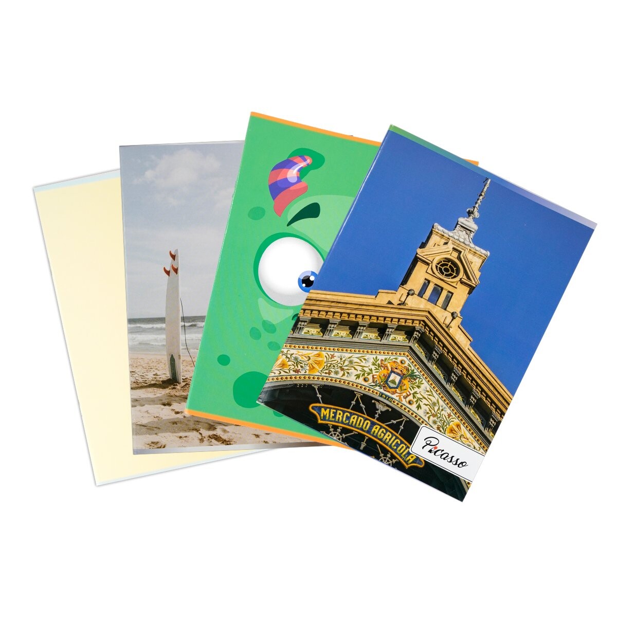 Cuaderno engrampado Picasso 48 hojas doble raya 