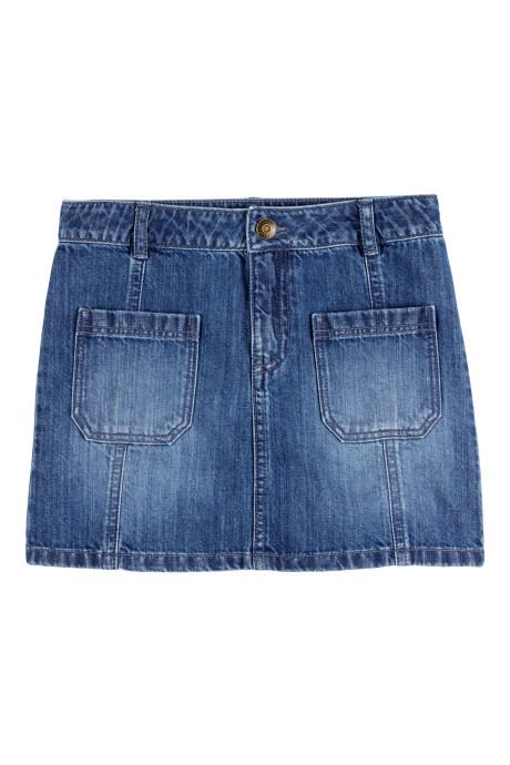 Pollera jean clásica Sin color