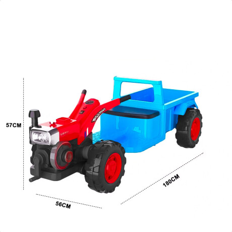 Moto Tractor Con Tráiler Música USB y Luces A Batería Moto Tractor Con Tráiler Música USB y Luces A Batería