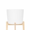 MACETA CERAMICA L MINIMALISTA CON SOPORTE ALTO
