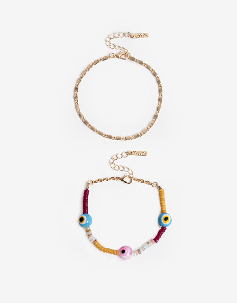 Pulseras Flexibles Sets Color Set Pulseras Beads - Combinacion Multicolor