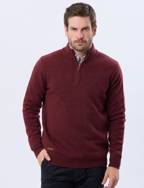 BUZO DE LANA DE ABRIGO Bordo oscuro