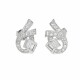 Caravanas En Oro 18K Blanco Con Brillantes Caravanas En Oro 18K Blanco Con Brillantes