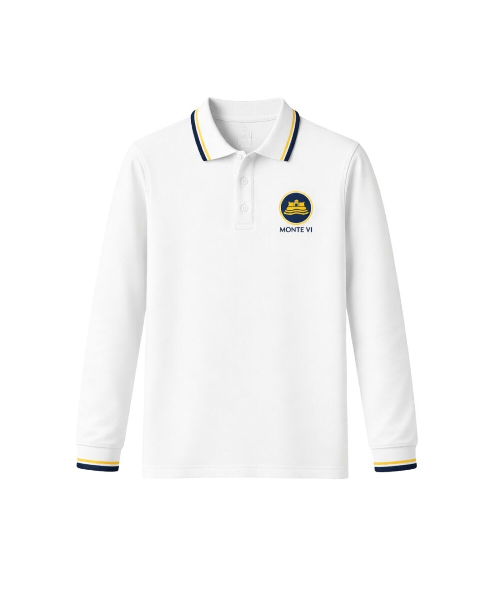 Remera Polo manga larga Monte VI - Blanco 
