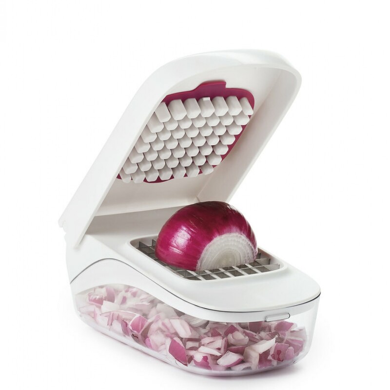 Picadora de verduras y cebollas con apertura de vertido fácil OXO Picadora de verduras y cebollas con apertura de vertido fácil OXO