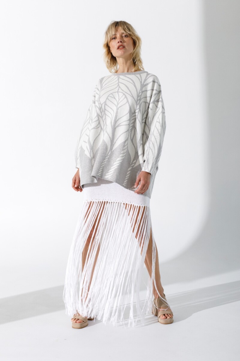 Sweater Calma Gris/Blanco