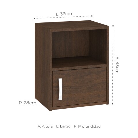 Kit de escritorio con mesa auxiliar y repisa Marrón