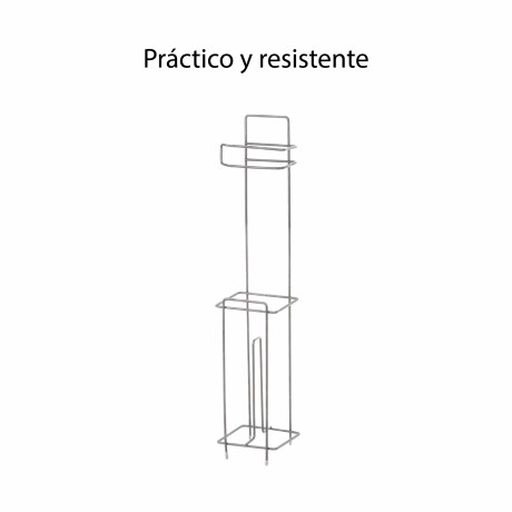 Soporte Papel Higiénico De Pie Acero Plateado