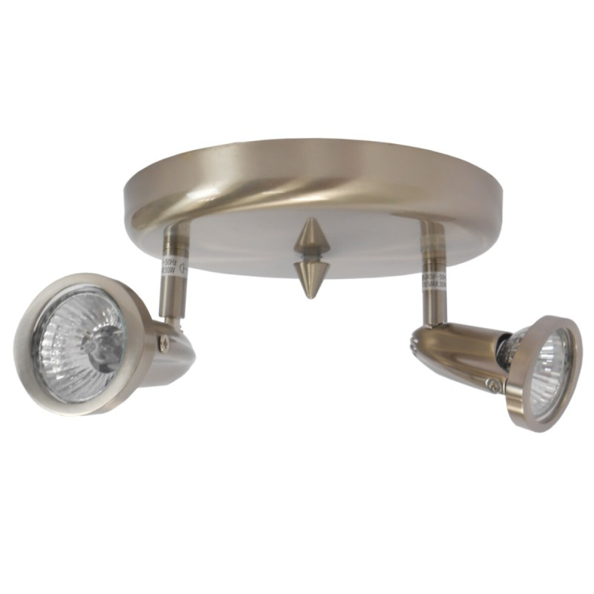 Spots VISTA níquel con base redonda 2xGU10 50W - AI1101 