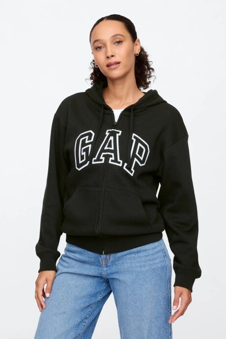 Canguro Con Cierre Logo Gap Mujer True Black V2
