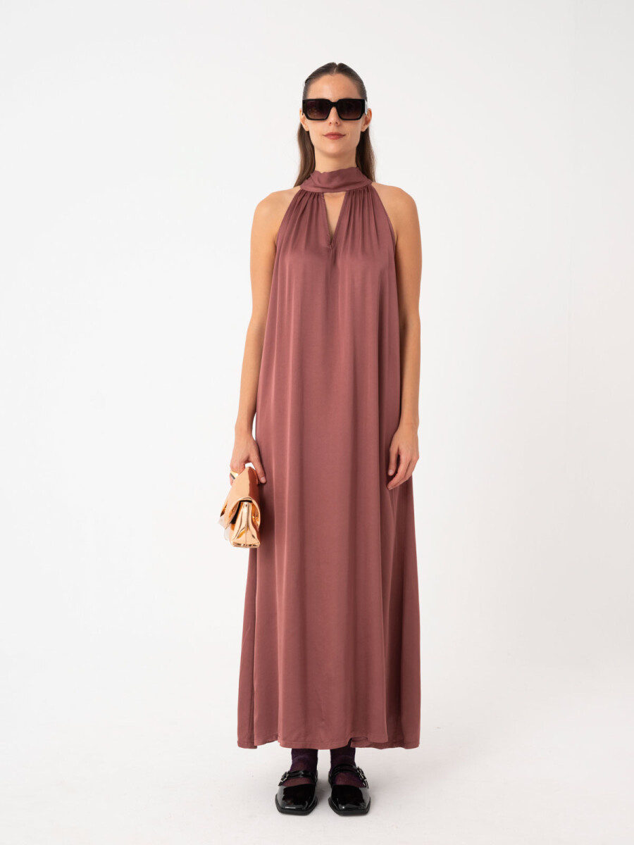 VESTIDO LARGO CUELLO HALTER 