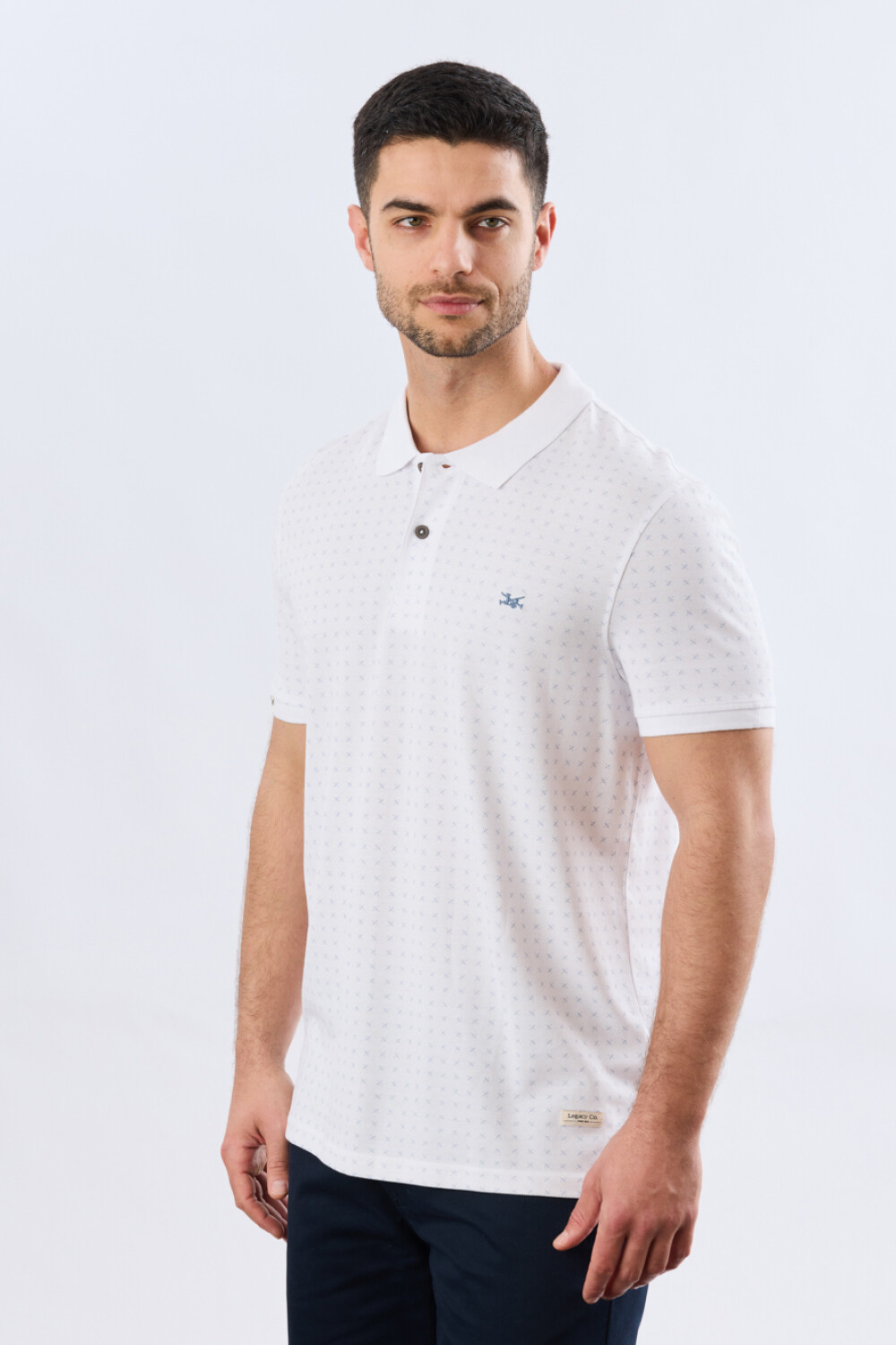 REMERA POLO ESTAMPADA PIQUÉ Blanco