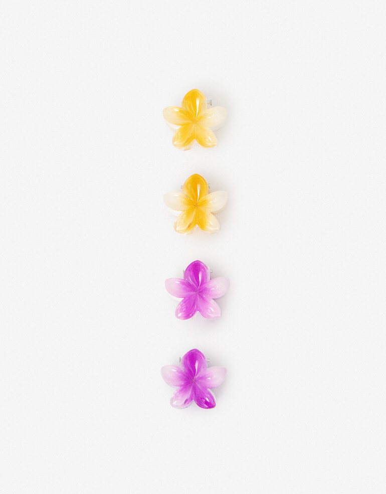 Broches Sets Flores Set De Broches Flor Fantasia - Combinacion Multicolor