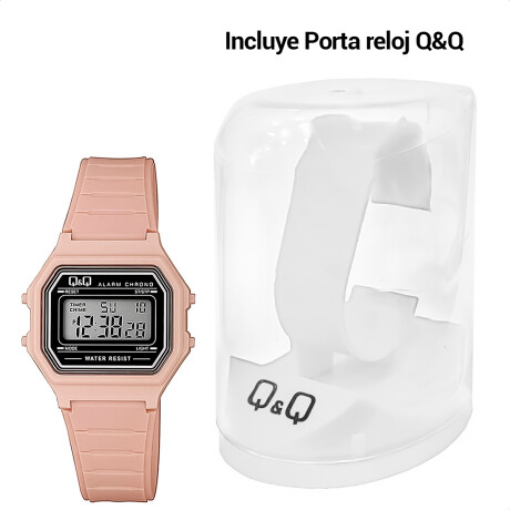 Reloj Q&Q Classic Digital Unisex Resistente Al Agua Rosado