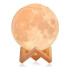 Velador con luz led lampara luna llena con base de madera c Velador Con Luz Led Lampara Luna Llena Con Base De Madera C