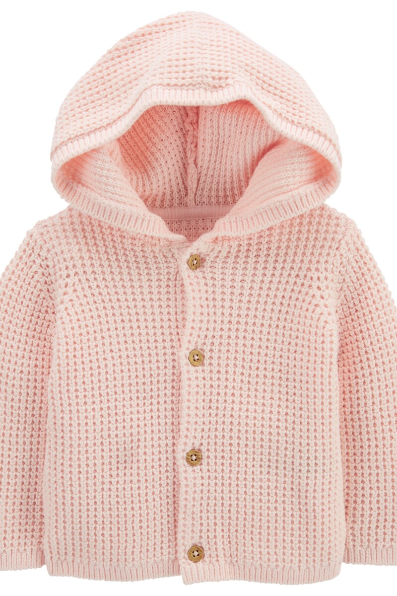 SACO DE PUNTO C/CAPUCHA ALGODÓN NIÑA-BB CARTERS COMBINACION 1
